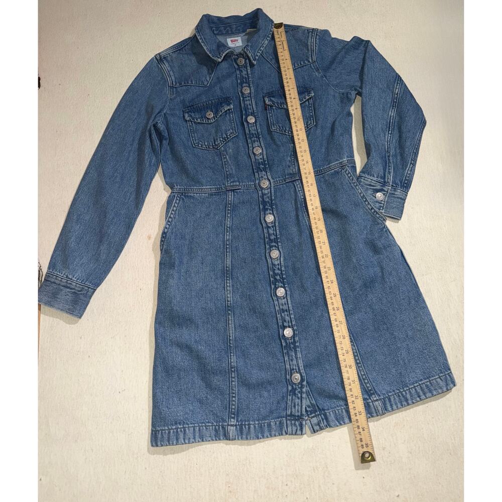 Levi’s Strauss women’s blue denim long sleeve dress - Picture 11 of 16